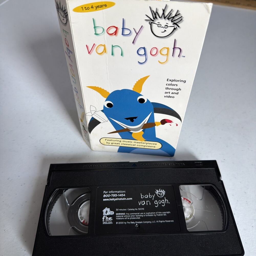 Baby Einstein Baby Van Gogh VHS Tape 2002 Color Art Development Cartoon Show